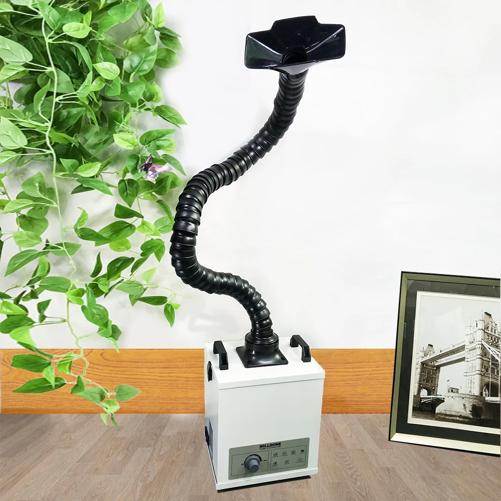 120W Mini Tiny Nail Beauty Salon Fume Extractor Smoke Absorber for Jewelry Shop, Welding Soldering Purpose