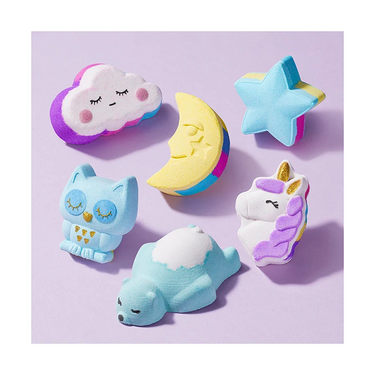 Custom Moonlight Rainbow For Put Toy Bath Bomb Box Fizzi Bomb Bar Sale Cbd Oil Bath Bomb For Kids