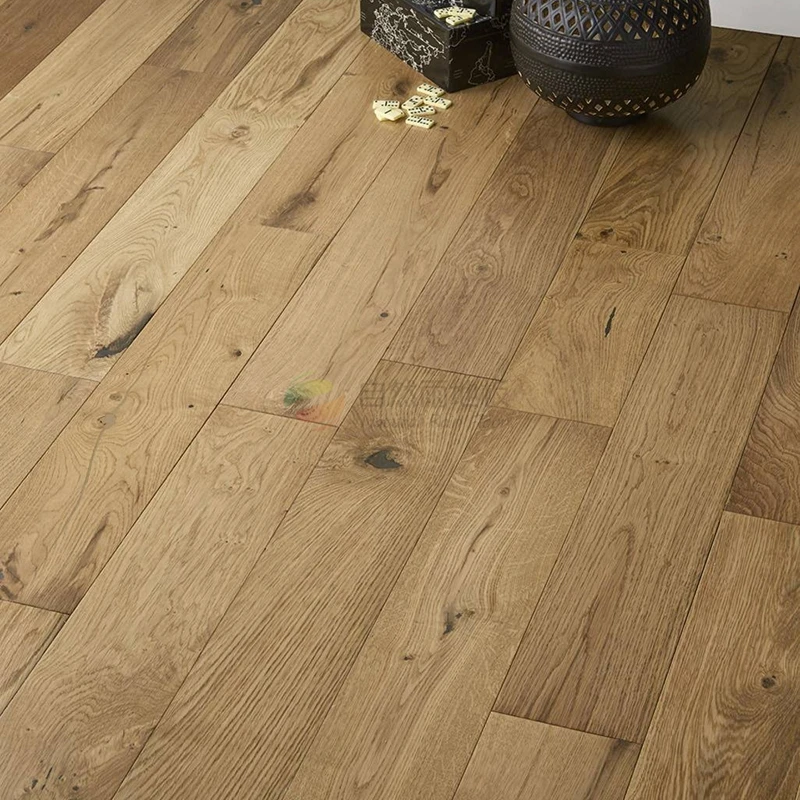 Smooth Surface Ab Grade Handscraped Surface Asian Walnut Engineered Wood Hardwood Flooring