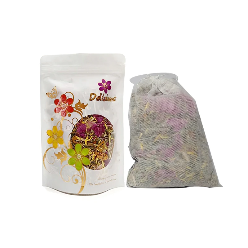 
High Quality Custom Label Pure Herbal 30g 100g Yoni Steaming Herbs Yoni Soak Herbs And V steams package 