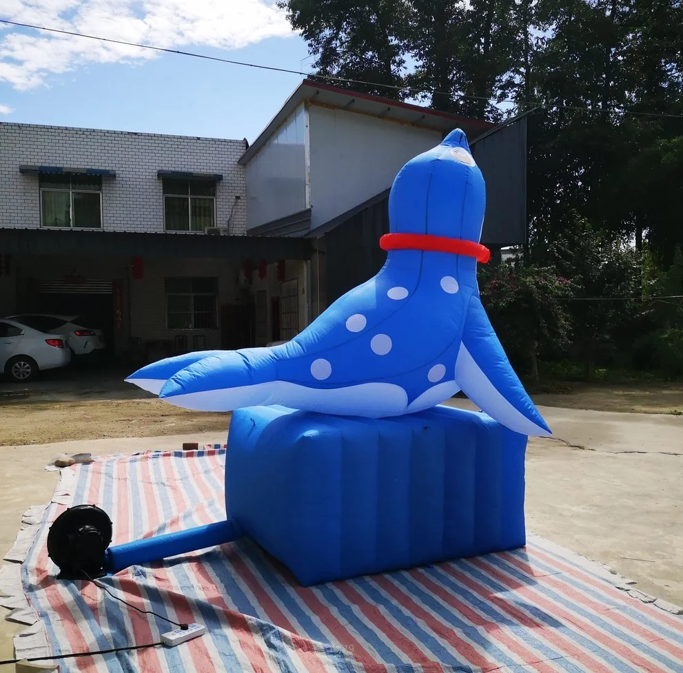 Индивидуальные надувные морские животные синий морской лев
