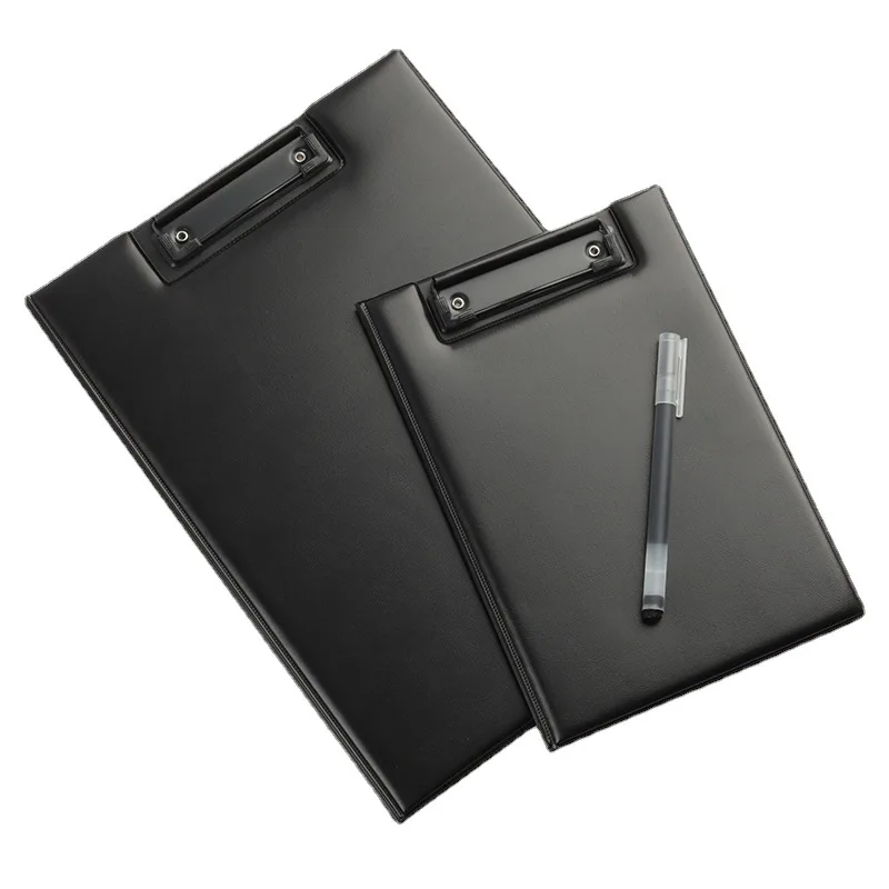 A5 Foldable Clipboards PU Leather Two-Fold Plate Padfolio Writing Board Waterproof Business File Folder For Office Information
