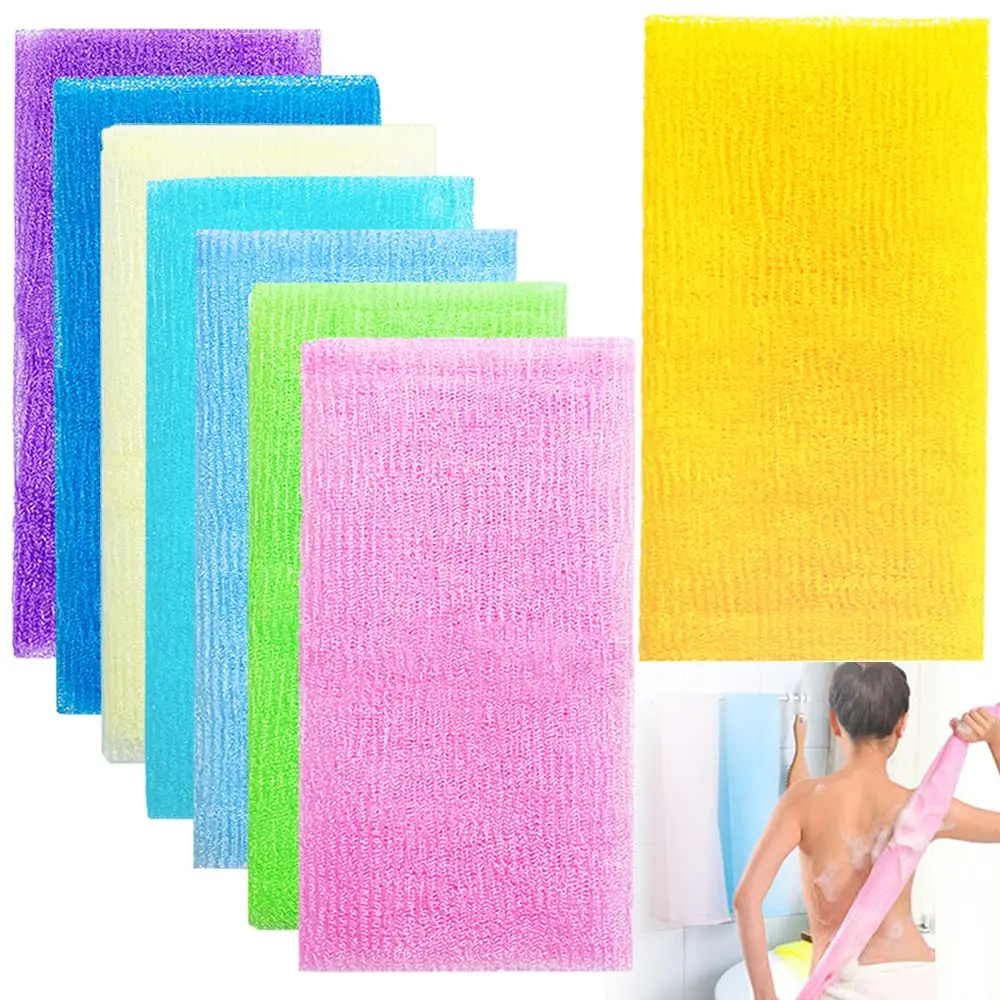 Korean Exfoliating Towel Body Scrubber Beauty Washcloth Sponge Loofah Exfoliating Body Scrub Back  For Shower Cloth