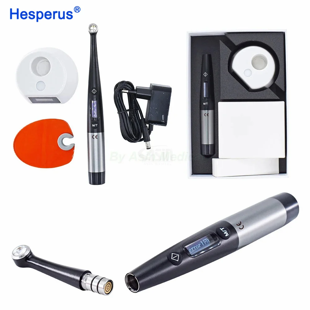 Dental Wireless 1 Second Curing Light Dentist Cordless LED Lamp 3000 mw/cm2 with caries detector Light meter tester