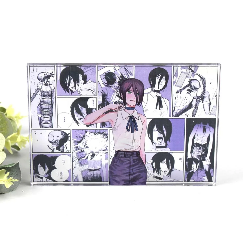 7x10cm 15mm thickness acrylic Japan cartoon display blocks both sides UV print anime table standee display