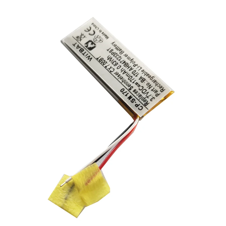 BA 170, AHB471233PST for Sennheiser Momentum In-Ear Headphone Battery