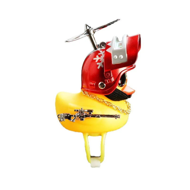 Portable high quality  Popular design bicycle helmet duck bell light Road Bike Motor Riding Cycling Duck with Propeller Bell