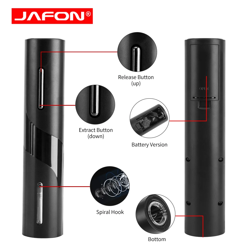 Wholesale Automatic Electric Wine Bottle with Foil Cutter Rechargeable Corkscrew Opener