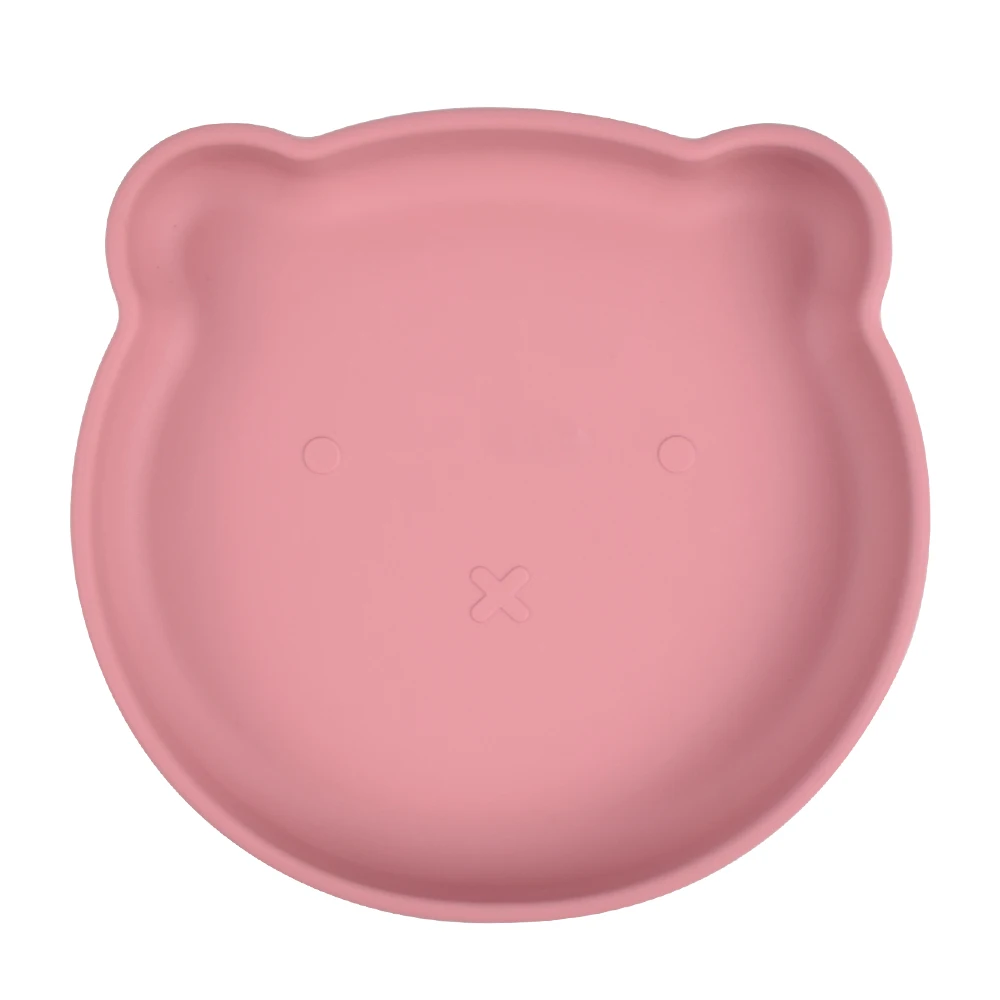 Посуда без бисфенола А детская силиконовая Тарелка на присоске для кормления