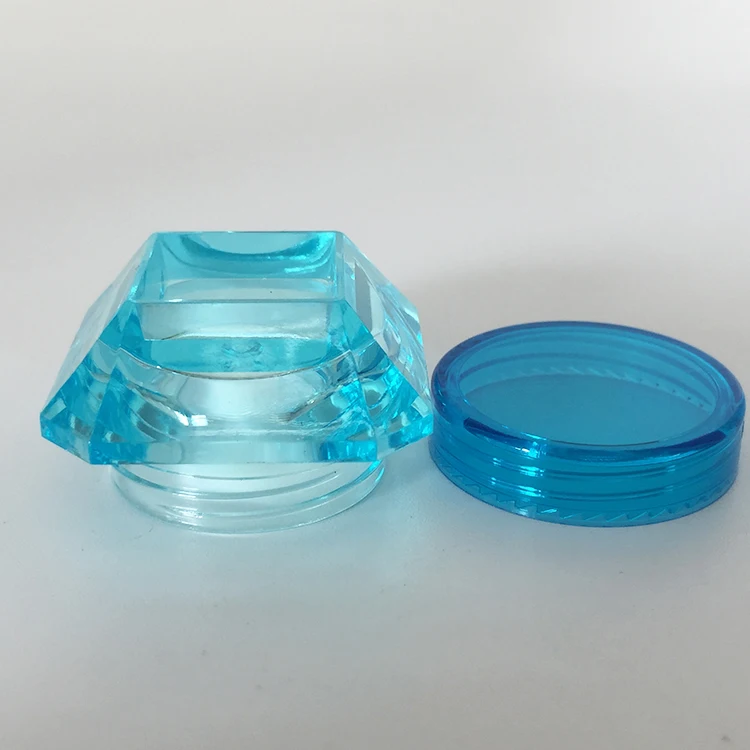 Plastic Small Diamond 5g 5ml Cosmetic Jar for Lotion, Creams, Toners, Lip Balms, Makeup Samples, BPA free Container Case