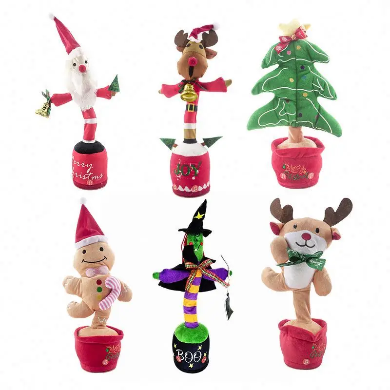 Cactus Dancing Toy Dancing And Singing Repeat Talking Usb Charging Soft Plush Stuffed Animal Dancing Toy For Baby Boys