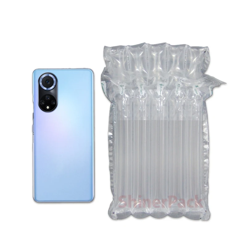 2023 New Recyclable Inflatable Cellphone Case Packaging Bag Bubble Mailer Wrap Air Column Cushion Bag For Mobile Phone