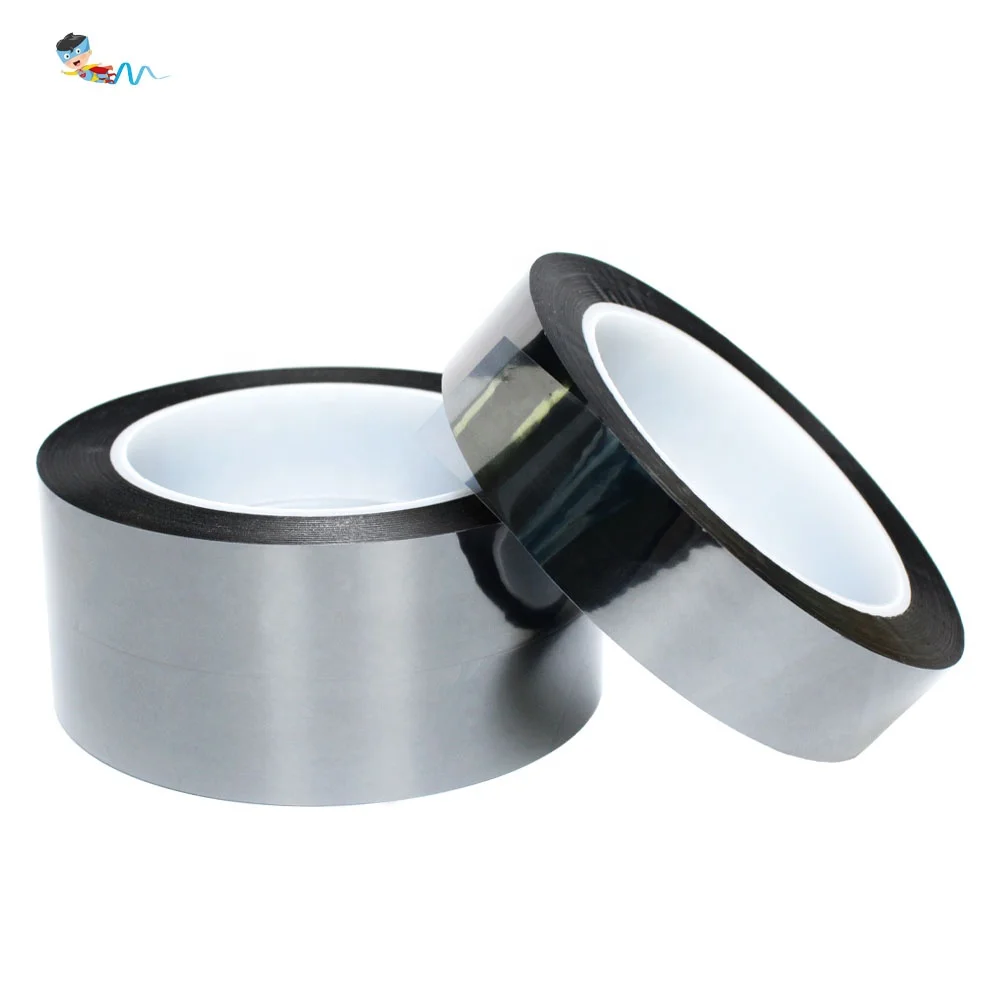 3- Silver Gray Grey Color Low Static Anti-Static ESD Packaging Protection PET Film Self Adhesive Tape