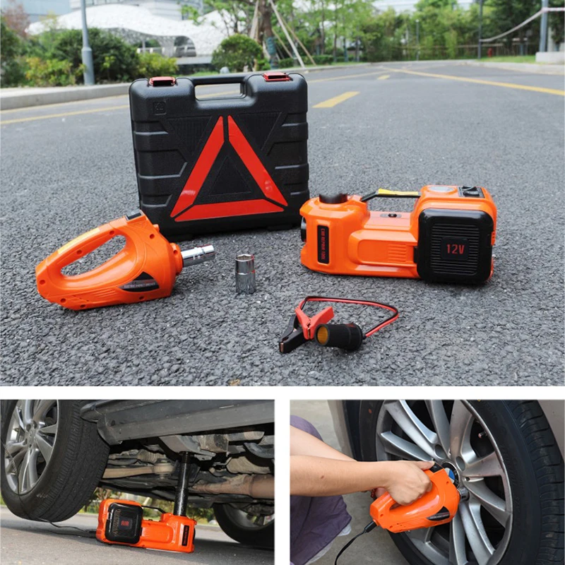 With Air Pump Electric Car Scissor Jack Electric Car Jack Kit Electric Hydraulic Car Floor Jack For Auto Repair Lifting Tools