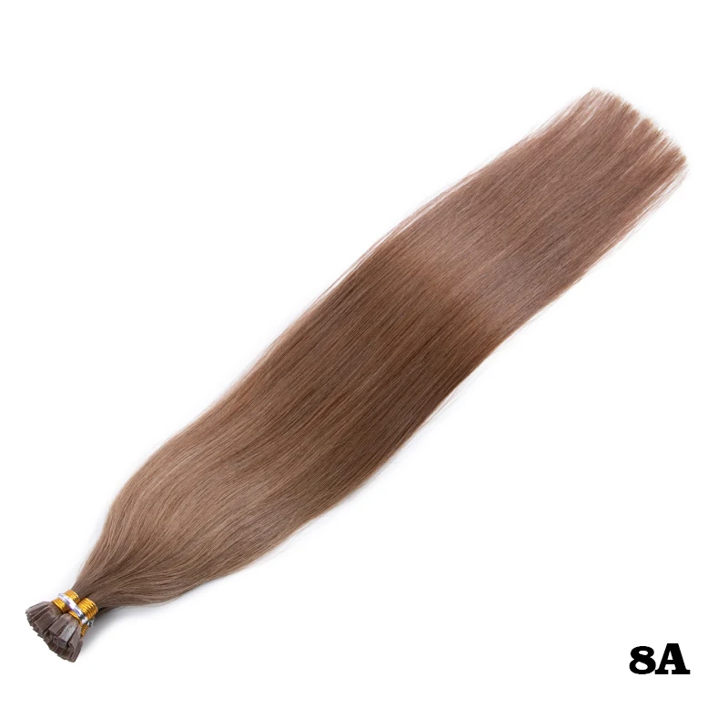 Factory Price 20' 22' Cuticle Aligned Raw Virgin Remy Hair pre-bonded keratin hair extensions flat tip hair extensions