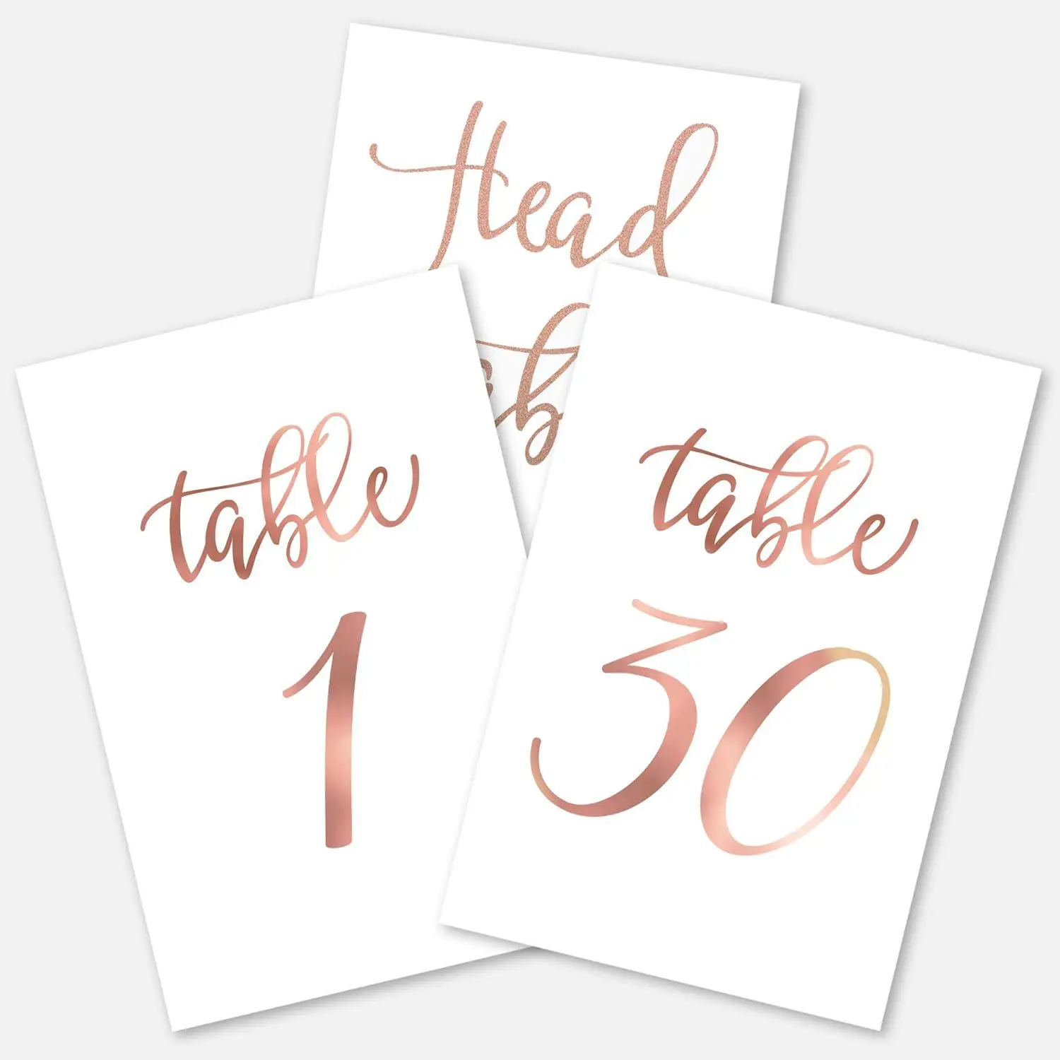 JOYEN New Product Ideas Table Numbers Double Sided Cards Plus Head Table and Gift Table Cards for Wedding Reception(1-30)