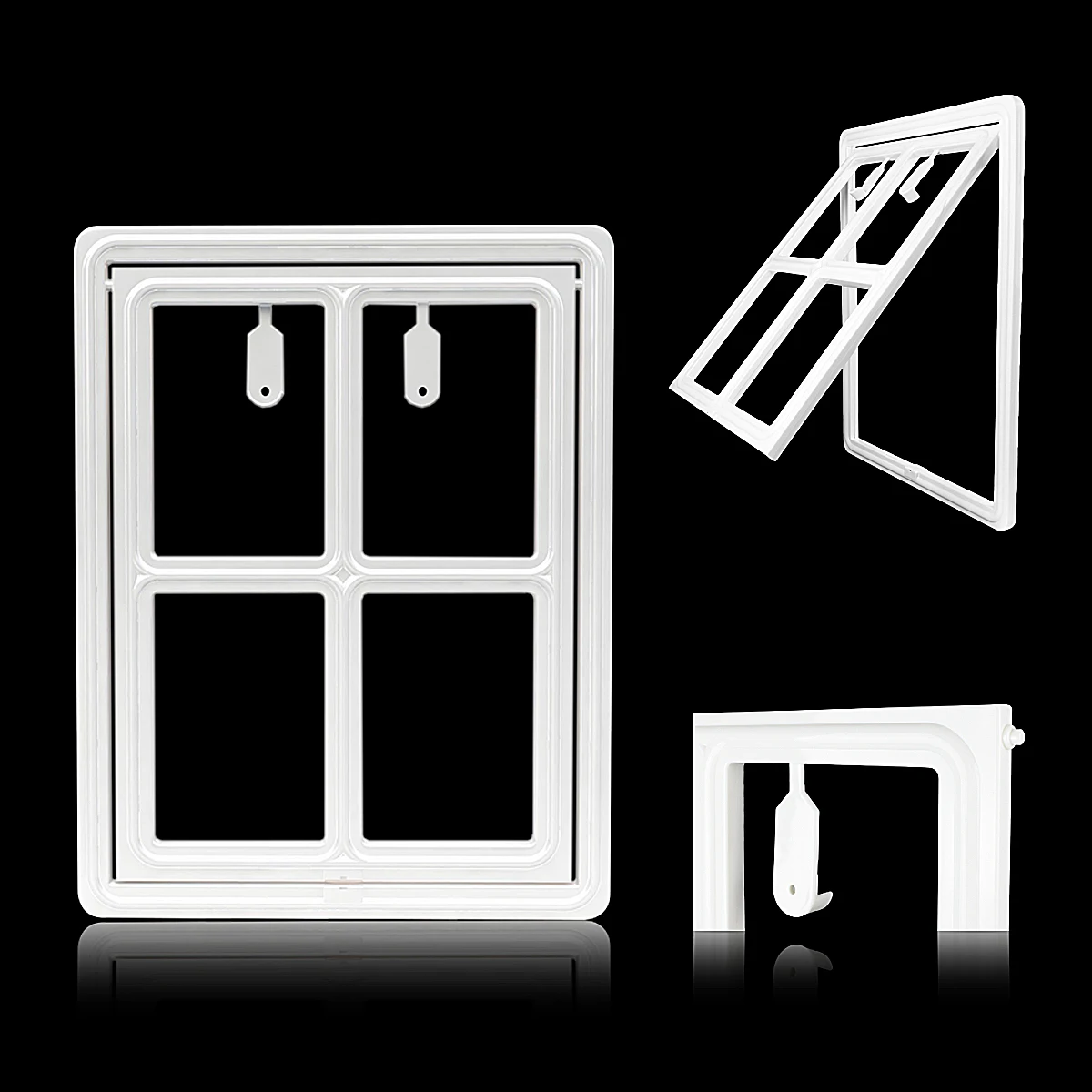 
Wholesale Plastic Pet Dog Door Magnetic Locking Safe Cat Flap for Screen Window Gate 