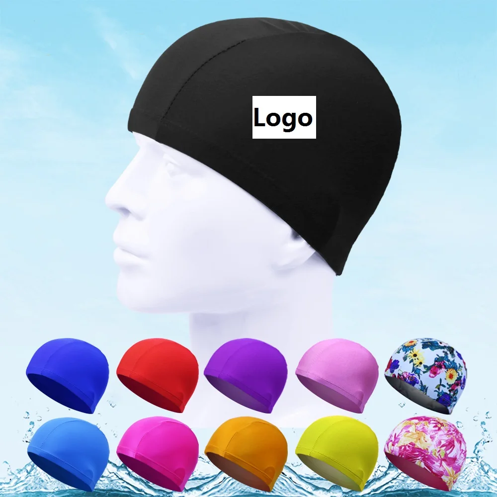 Custom Print Swim Cap High Elasticity Universal Men Women Swim Cap with Logo