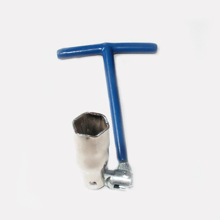 16mm Auto Car T-Handle Joint Spark Plug Socket Wrench 16mm Remover Installer Tool Red+Silver