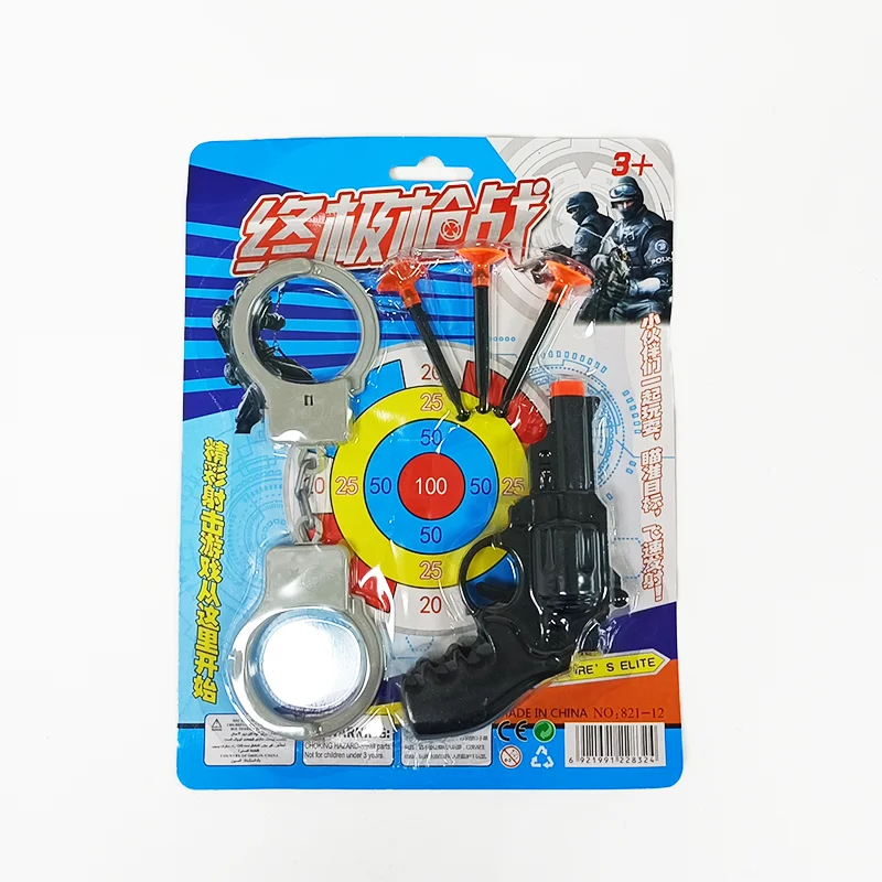 Cheap Wholesale New Products Police Handcuffs Gun Toy Plastic Soft Bullet Toy Gun Kids Play Toys