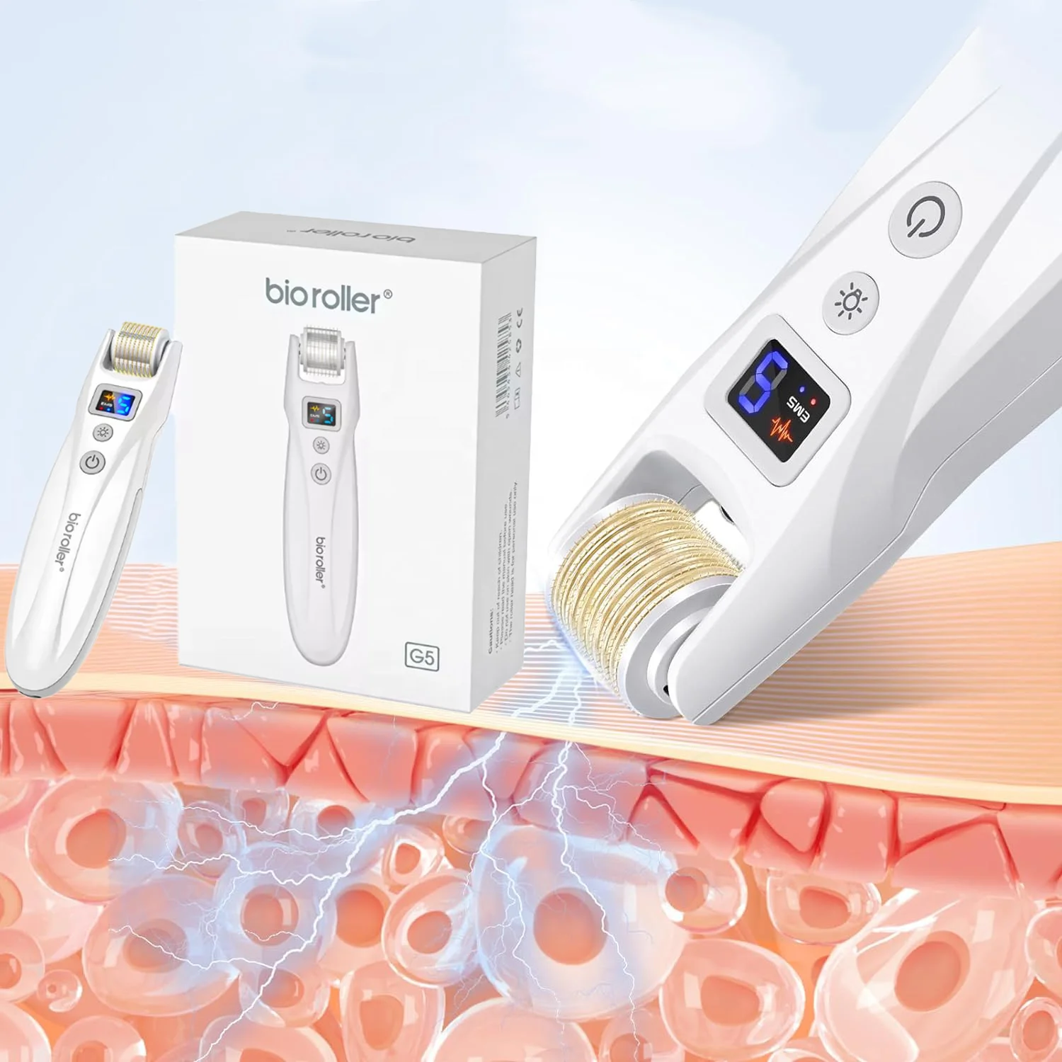 OEM ODM Beauty machines new technologies Professional Beard Dermaroller Body Face Skin Care derma roller Microneedling treatment