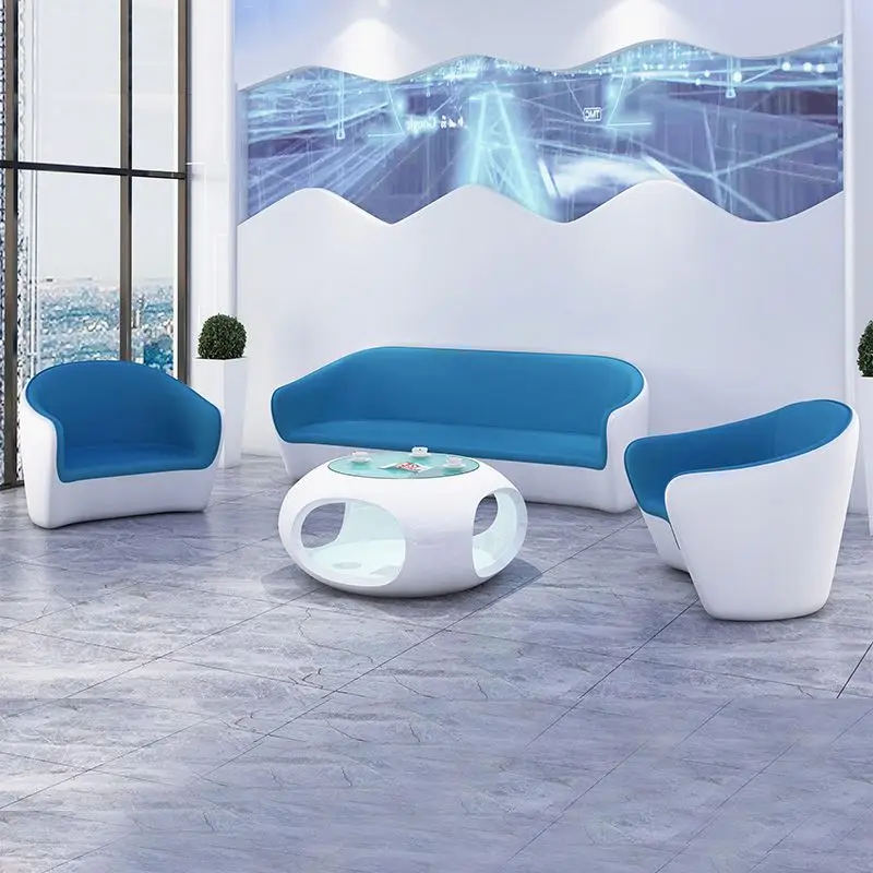 Fashion Style Office Room Sofa Sets Fiberglass Wood Office Sofas Office Sof Commercial Cheap Price Waiting Area Leather Modern