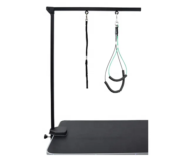 Рычаг для груминга домашних питомцев с зажимом для больших и маленьких собак-регулируемый и свободный держатель для двух собак с высотой 35 дюймов