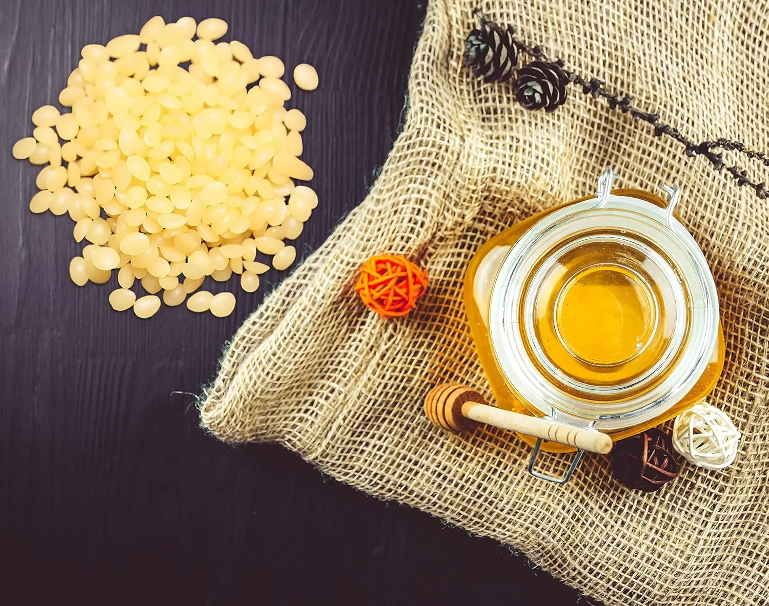 100% Honey Bee Wax Pellets Cosmetic Grade Yellow Beeswax Pellet