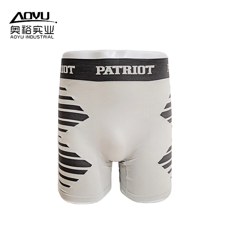 Factory  Custom Men Boxer Briefs Logo Long Leg Boxer Shorts For Men Breathable Free Sample Men Underwear