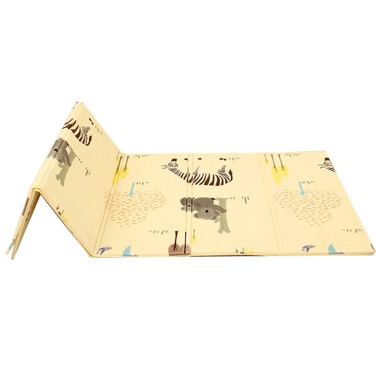 Cartoon folding baby XPE crawling mat outdoor baby play game mat