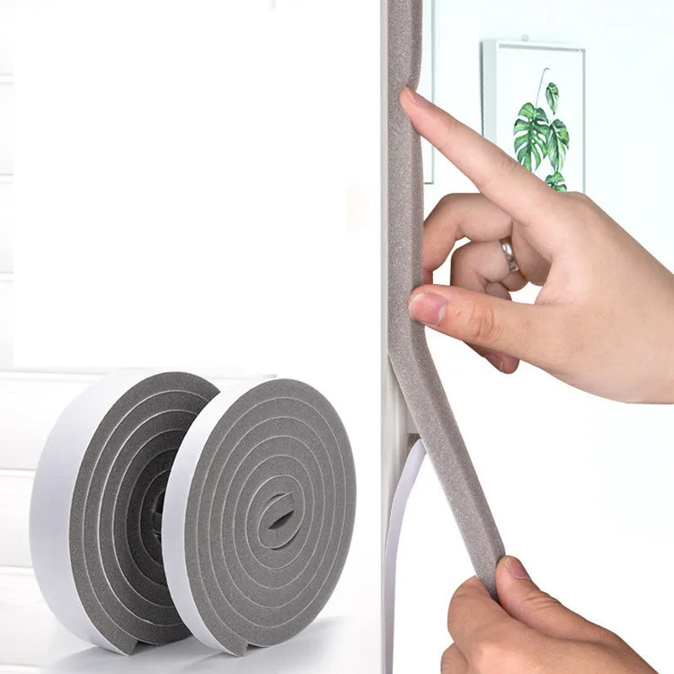 Open cell Round roll Reduce noise Self adhesive PU Foam sealing Strip for door and windows seal