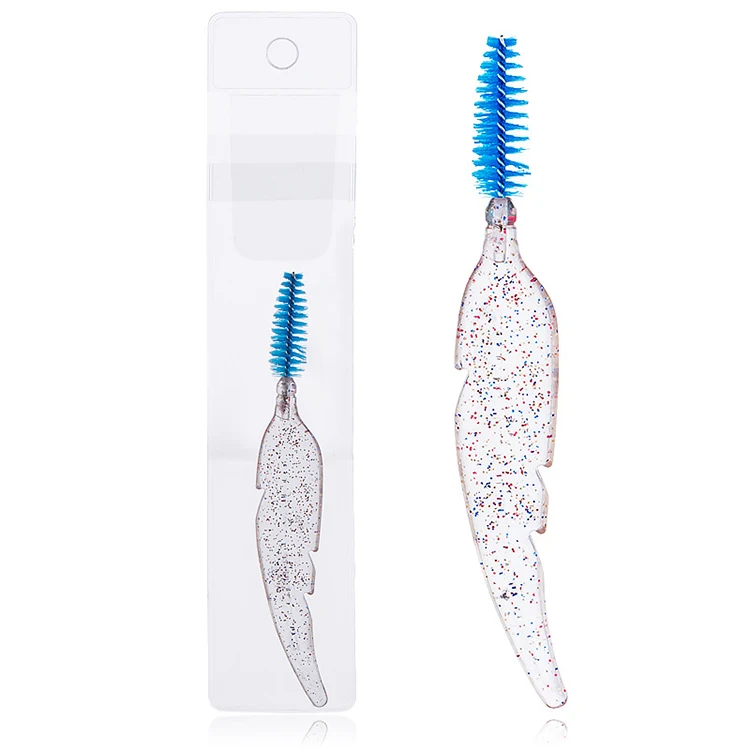 
Wholesale Women Cosmetic Beauty Product Items Transparent Angel Wing False Eyelash Comb Brush Makeup Mascara Wands Applicator 