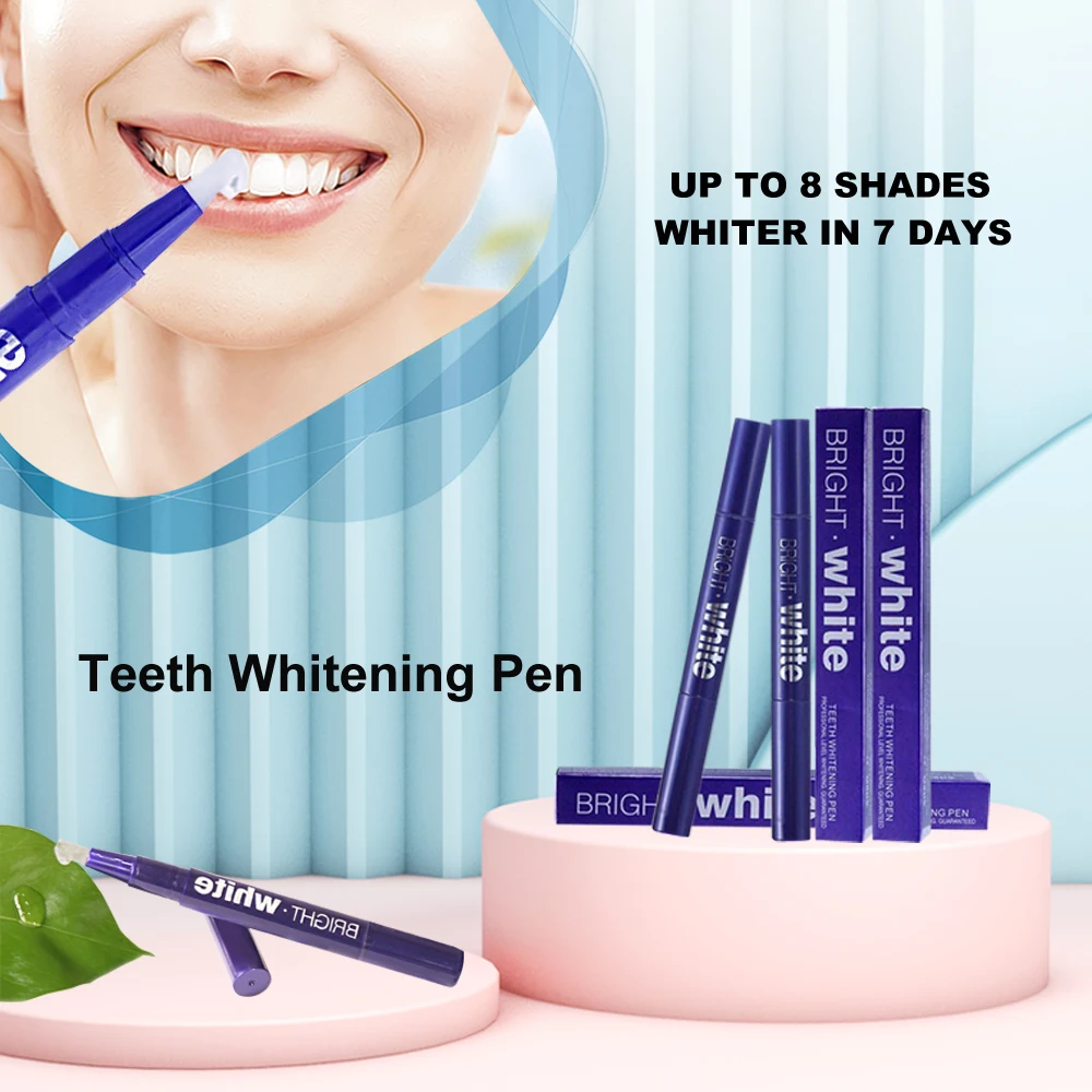 OEM private label logo carbamide peroxide instant dazzling bright whiten bright white teeth whitening pen
