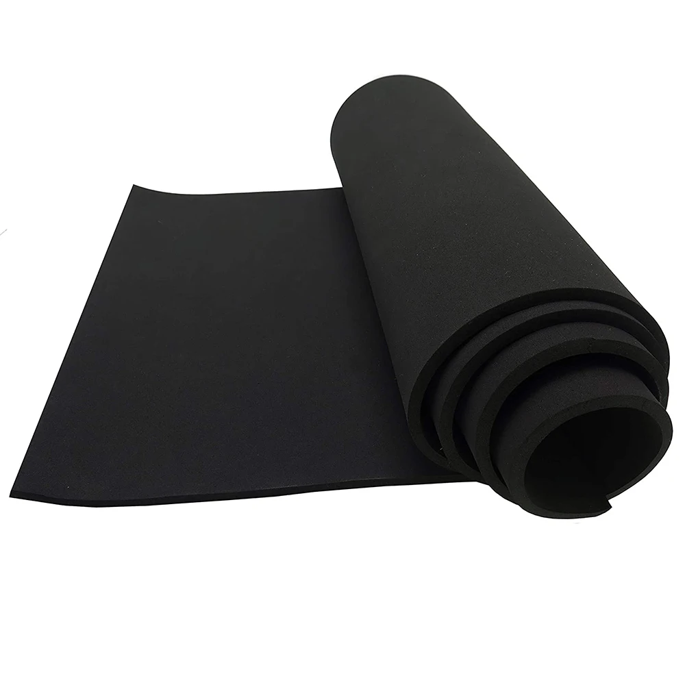 Customized cut Thickness Neoprene Sponge Foam Rubber Sheet Rolls thermal insulation providing cushion waterproof black white