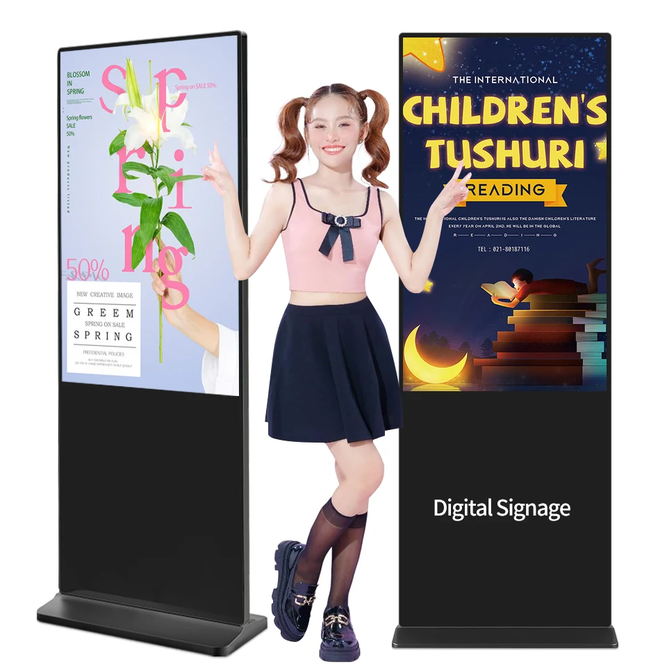 Indoor Digital Signage Android Wifi 4G USB LCD Window Banners Video Wall Board LCD Display Poster Screen