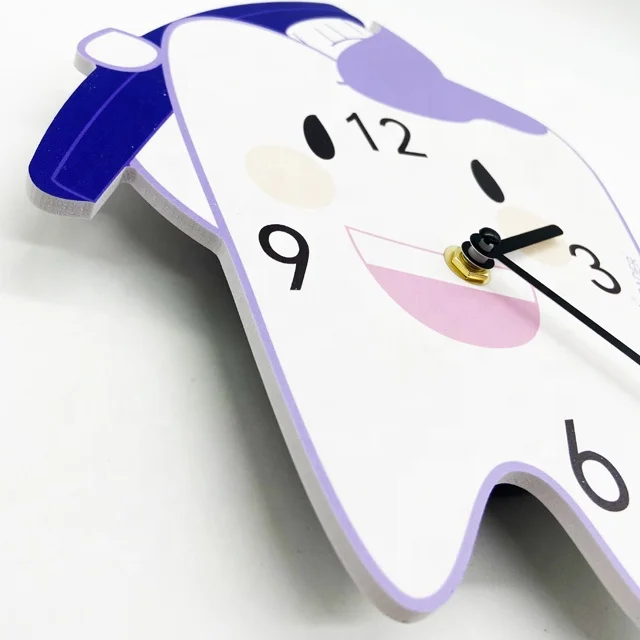 
customized cute shape creative wall clock for kids 