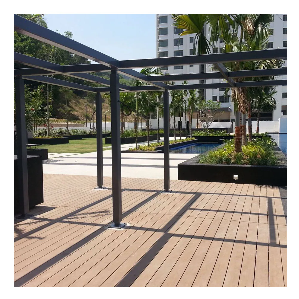 Водонепроницаемая напольная настильная плитка для сада и террасы деревянная композитная переплетенная