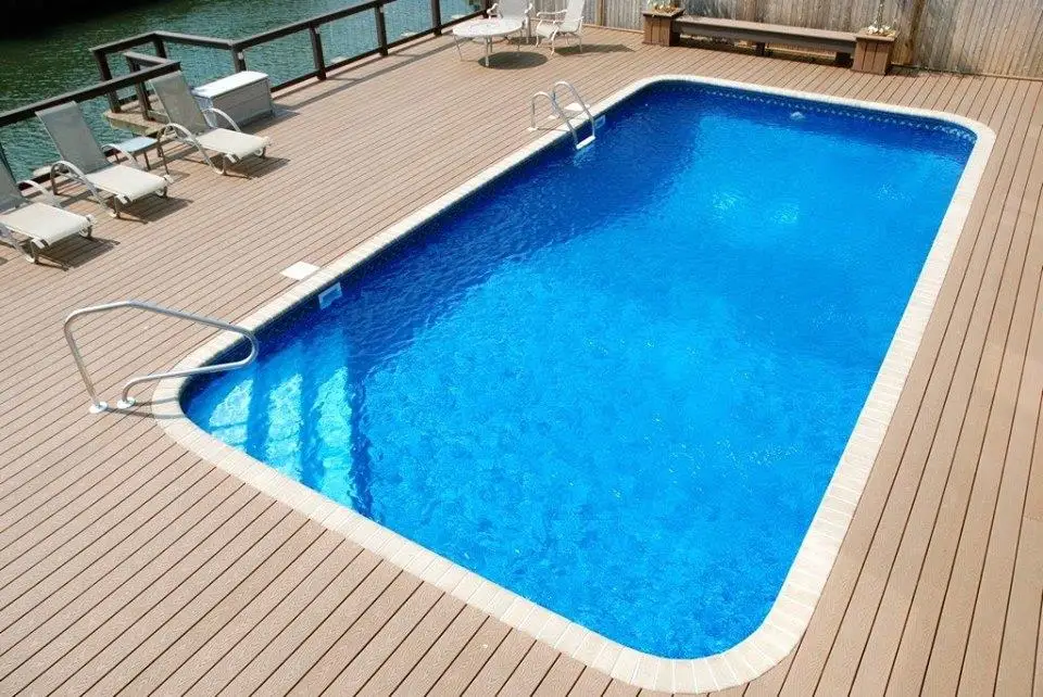 New Design Wood Plastic Composite co-extrusion Decking WPC Flooring Outdoor for Garden Swimming Pool WPC Decking Boards