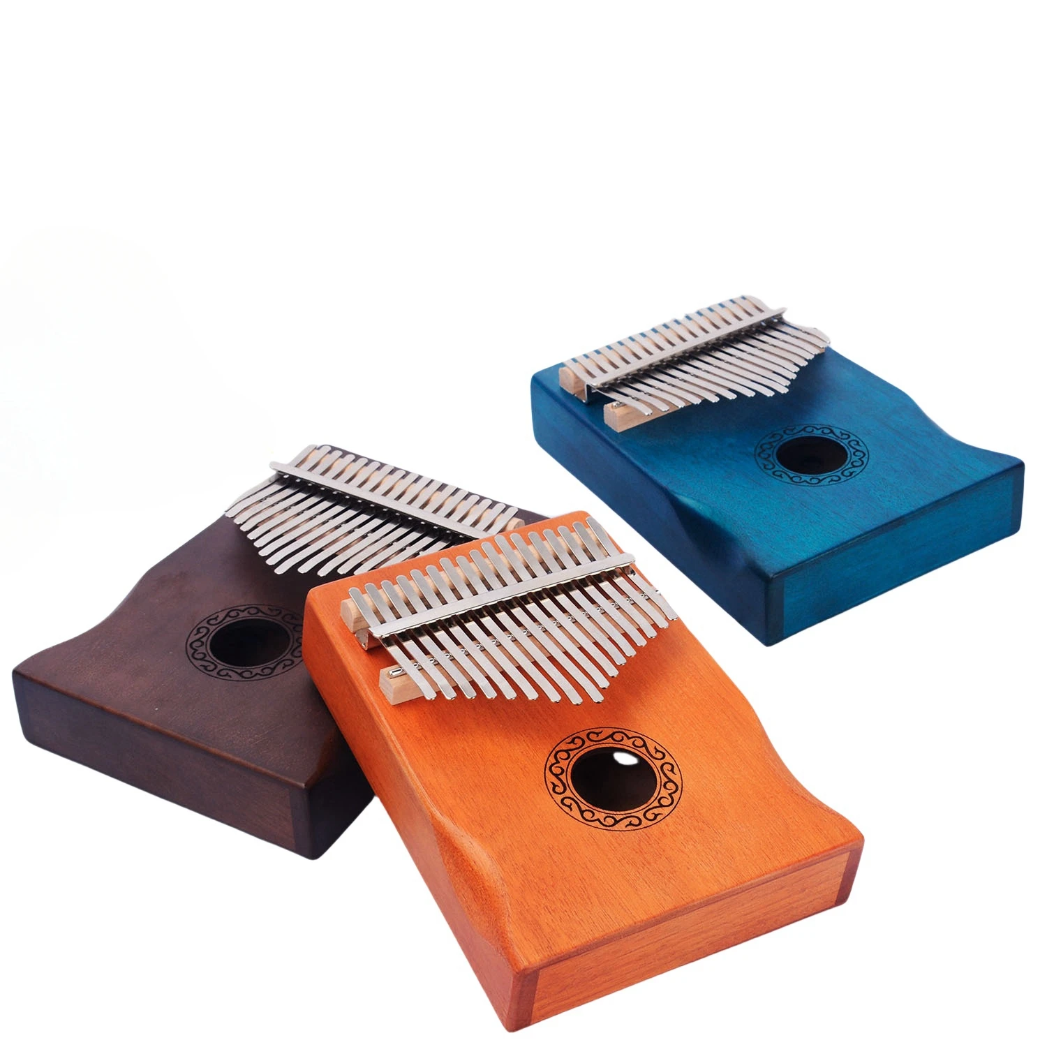 17 Keys Kalimba Thumb Piano Mahogany Material Portable Outdoor Musical Instrument