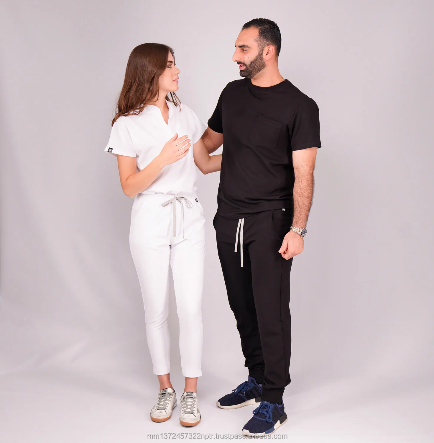 Fashionable Hospital Uniformes Scrub Medico Spandex Stretch Breathable Women Sets Medical Nursing Scrubs Uniforms Wholesale