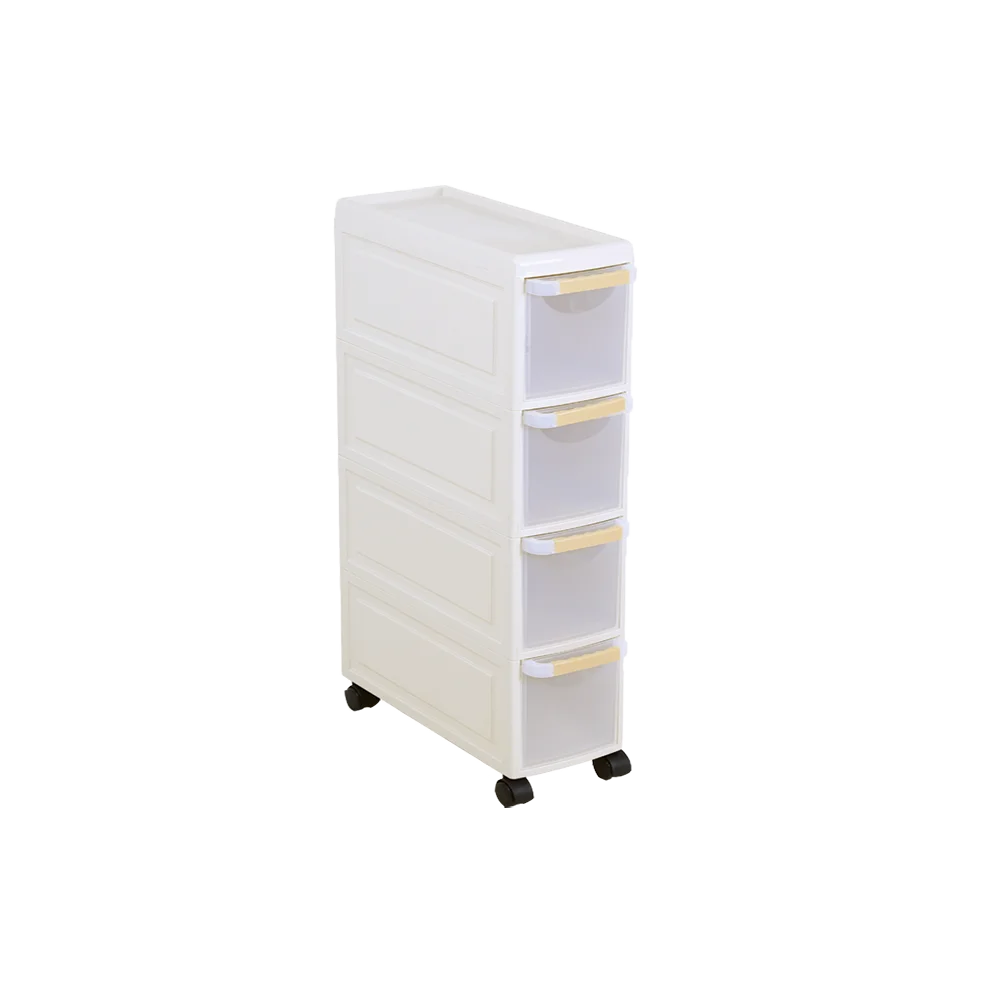 Тонкие боковые пластиковые ящики для хранения, маленький угловой пластиковый шкаф для хранения с колесиками