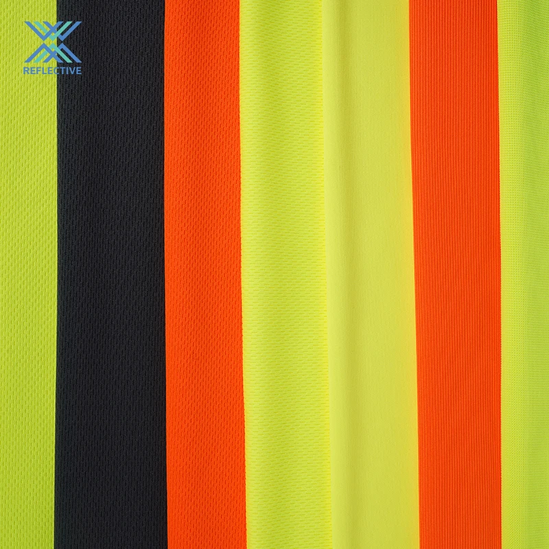 LX EN20471 100% Polyester Knitted Hi Vis Reflective FR Fabric Functional Fluorescent Fabric Flame Retardant Fabric