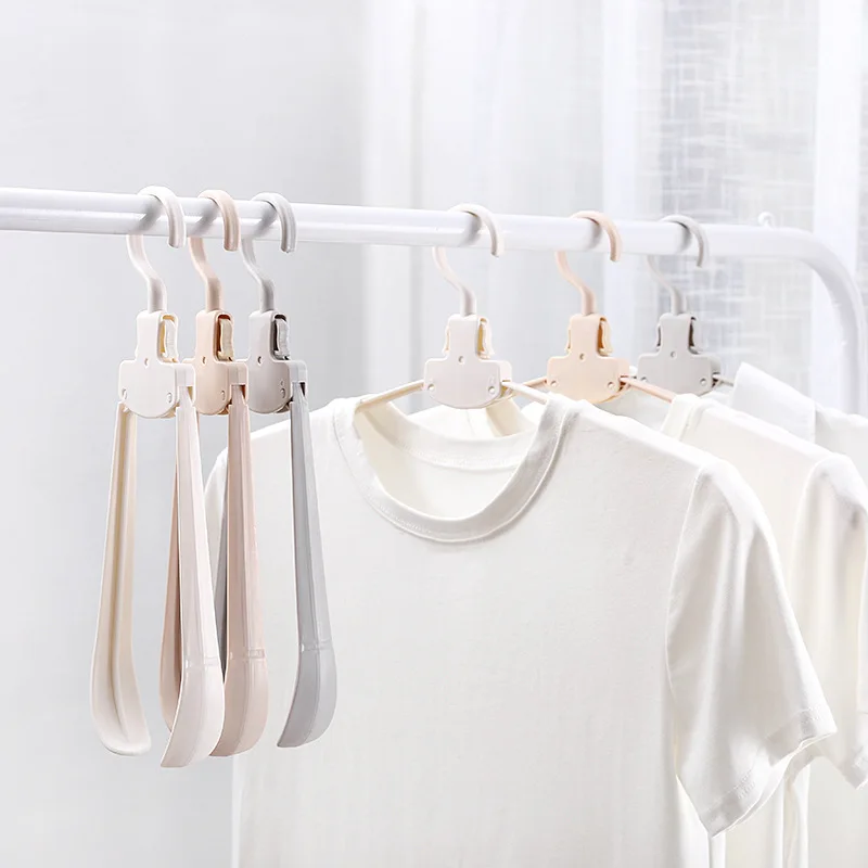 Travel Folding Hanger Multi-Functional Storage Hanger Wide Shoulder No Trace Non-Slip Portable Folding Hangers