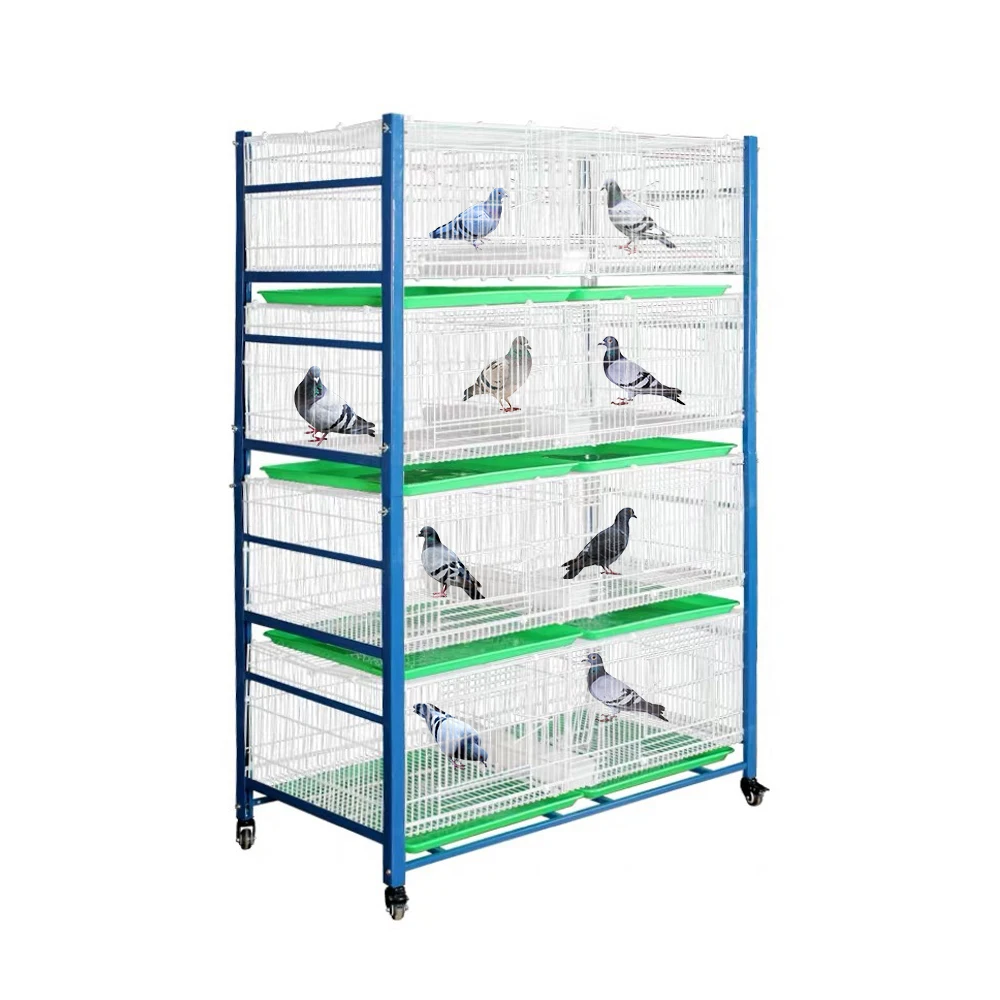 Cheap Layer Multilayer Bird Cages Fotable Stainless Steel Pigeon Breeding Cages