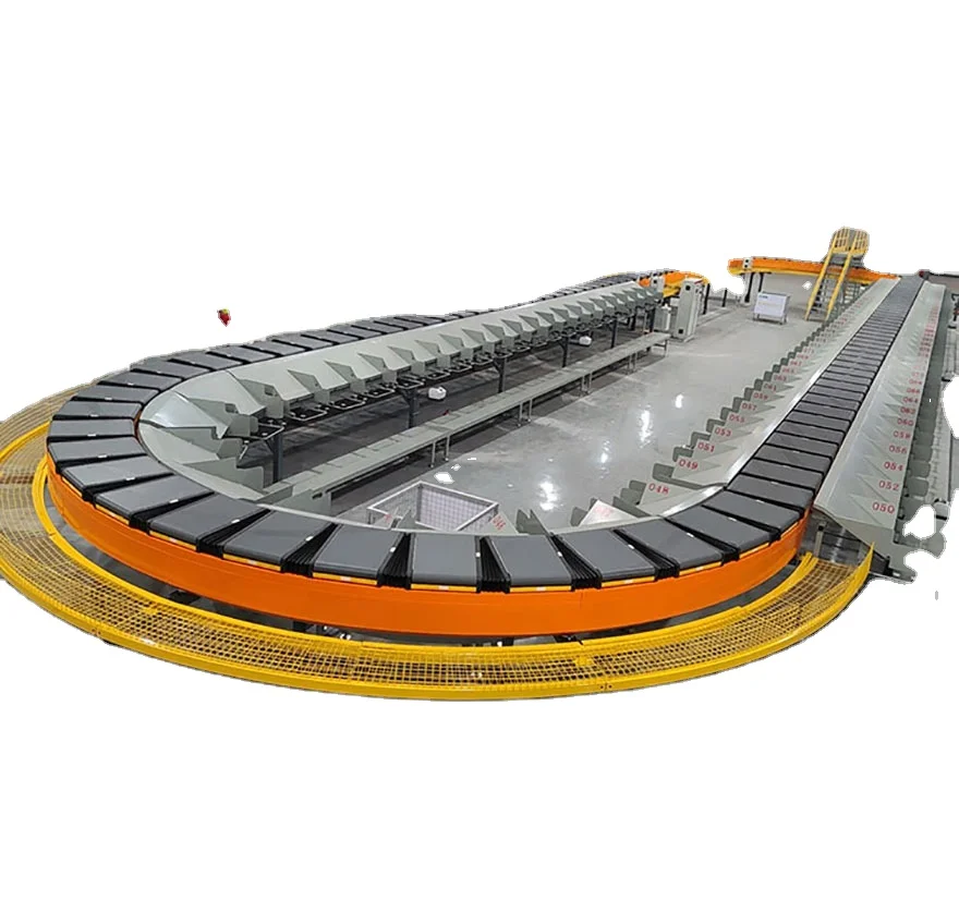 E Commerce Cargo box automated Sorting Machine Conveyor System Parcel Linear Arm Interroll Cross Belt Express Sorter Line