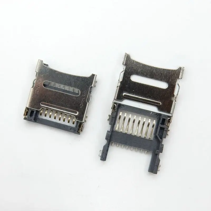 Flip cassette SMT TF connector card holder memory card holder micro SD 8PIN card holder / clamshell