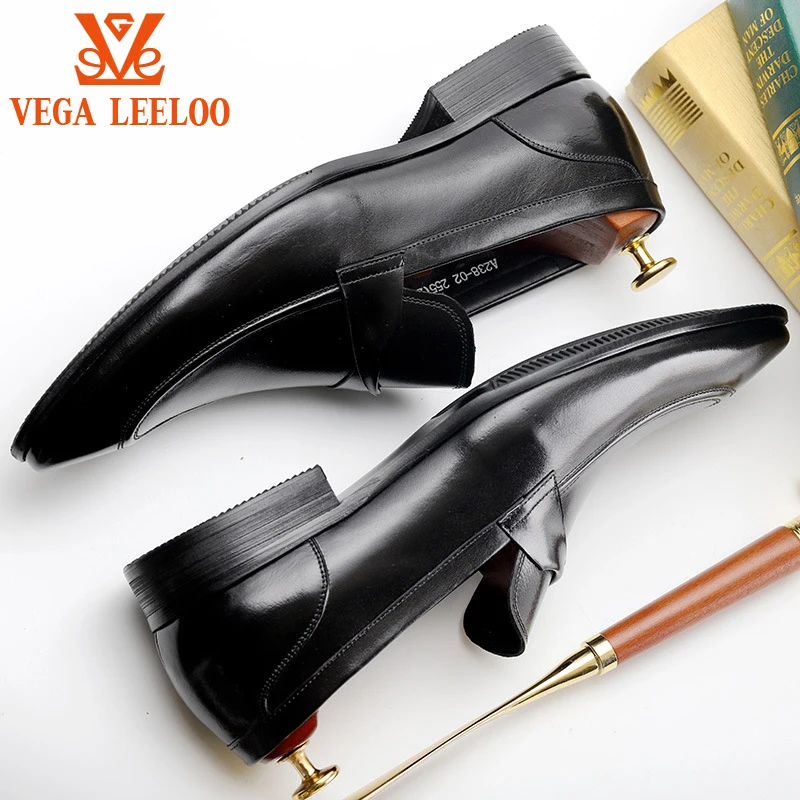 Мужские классические кожаные туфли, Простые Модные лоферы, износостойкая резиновая подошва