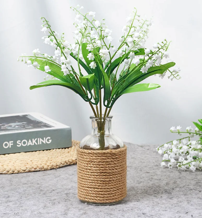 LY  Artificial Lily of The Valley Flowers Lily of The Valley Artificial Flowers Wedding Flowers Arrangement Bouquet Home Decor