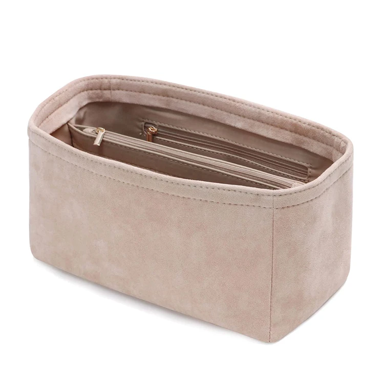 High quality hot selling new Italian Alcantara purse handbag accessories insert bag organizer