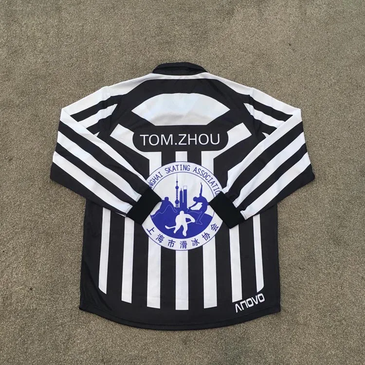 high quality custom made professional referee ice hockey jersey